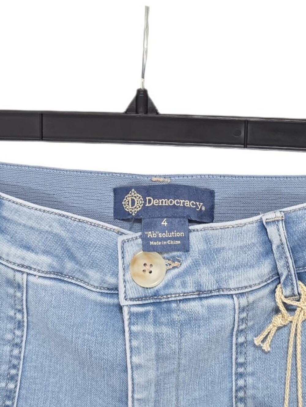 Democracy Carpenter Bermuda Denim Shorts Sailor Pockets Skyrise Ab Solution 4 - Picture 3 of 10